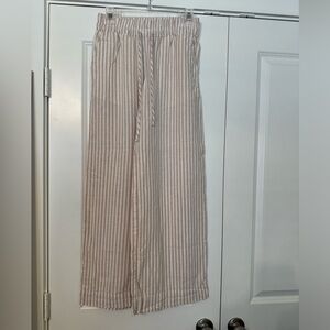 Wide leg linen pants